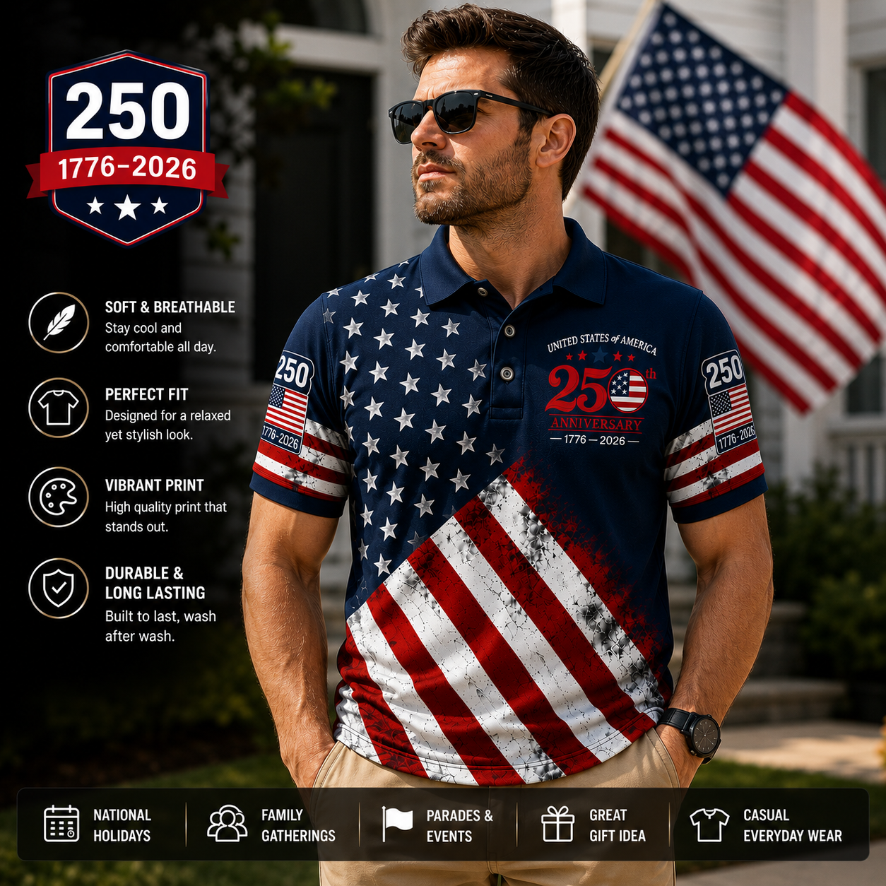 Liberty Heritage Polo – America 250 Edition