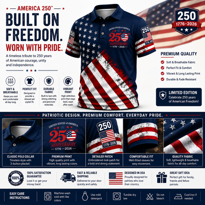 Liberty Heritage Polo – America 250 Edition