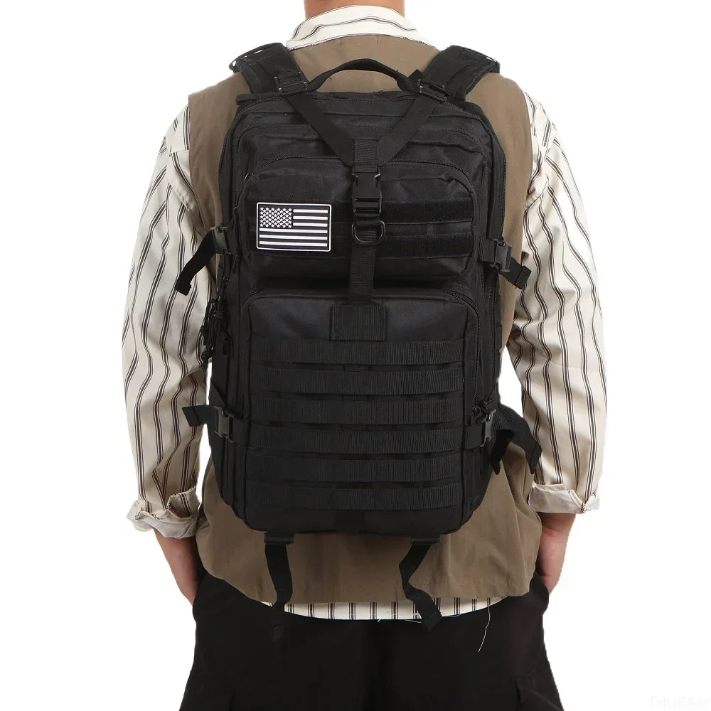 Backpack flat lay