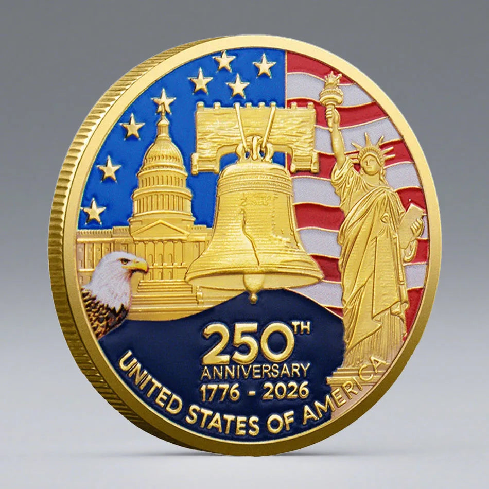 America 250 Commemorative Coin – Gold Edition