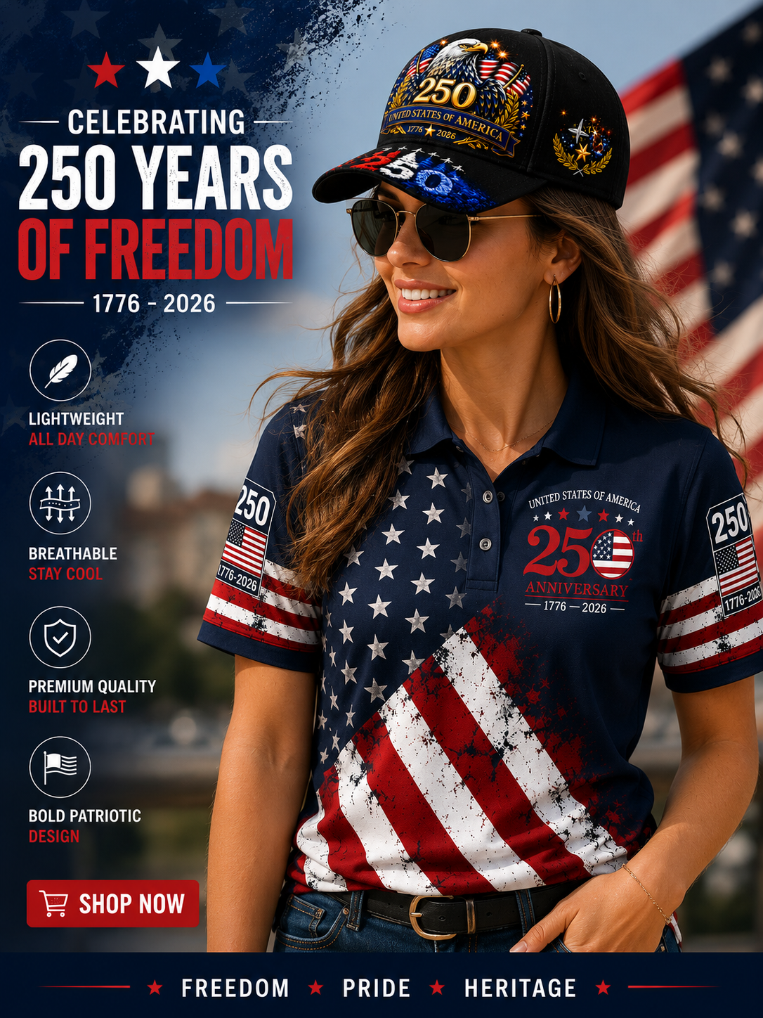 Liberty Heritage Polo – America 250 Edition